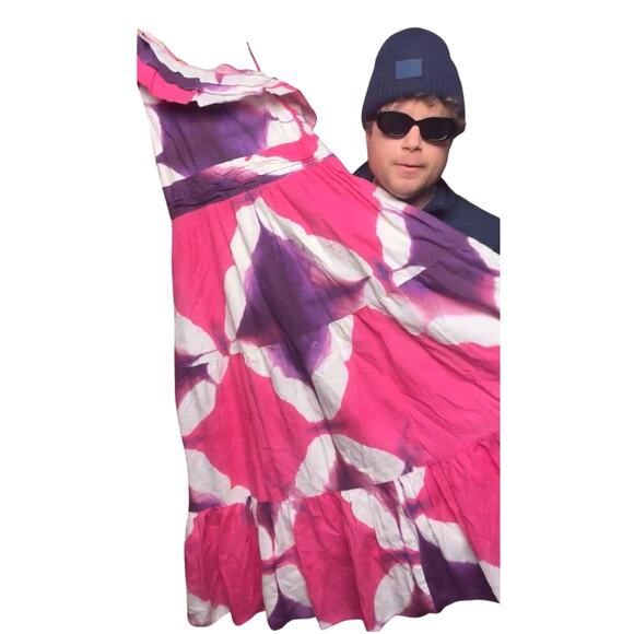 Busayo Tie Dye One Shoulder Dress Size 14 MSRP $655 - Picture 13 of 13